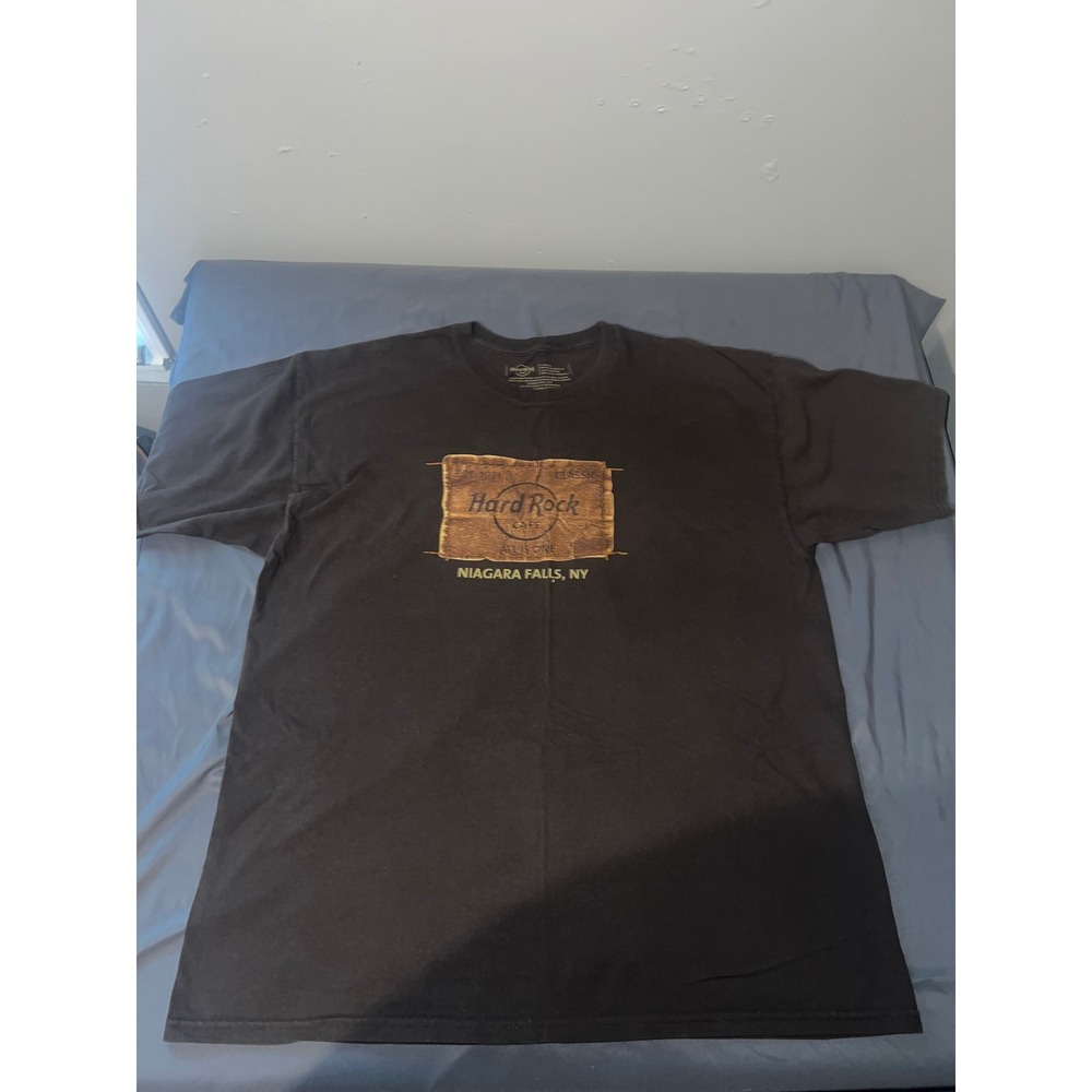 Hard Rock Cafe T-Shirt Mens XL Brown Excellent Niagara Falls NY Graphic Tee